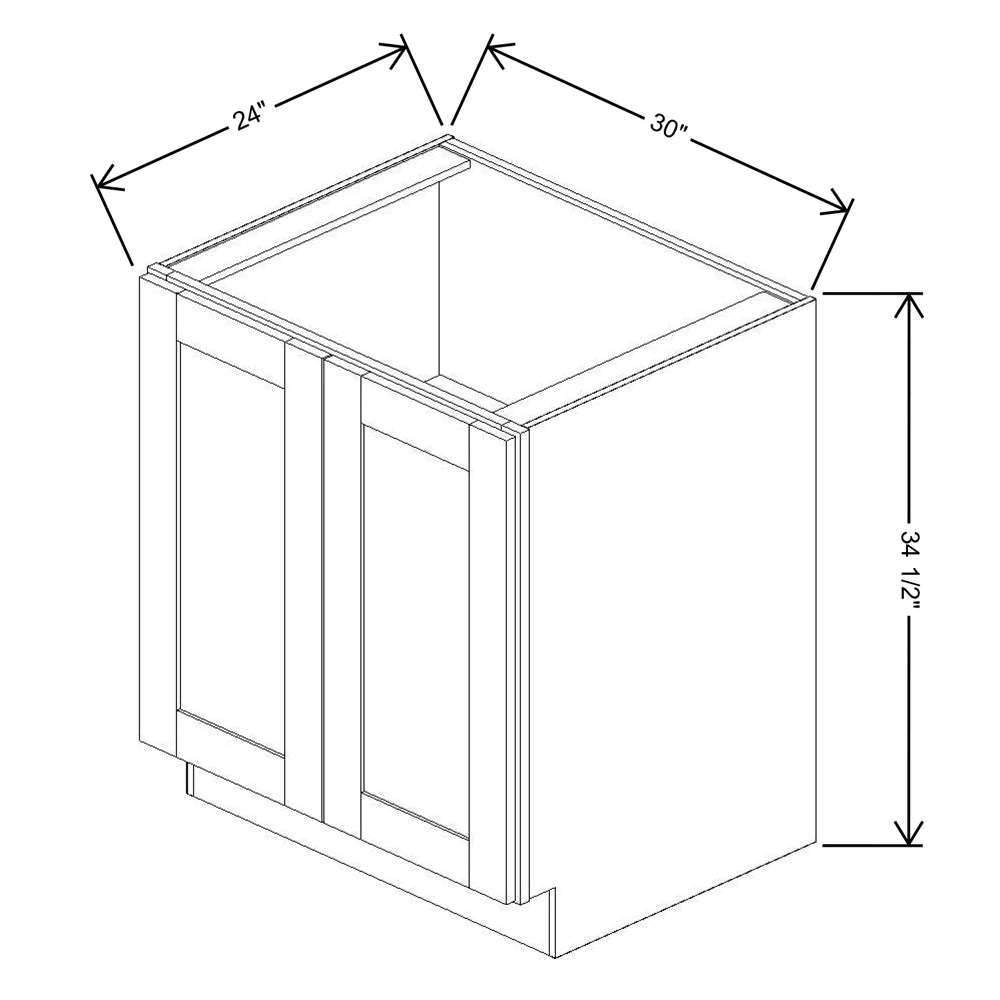 Fabuwood Allure Galaxy Horizon 30" W X 34 1/2" H X 24" D Full Height Double Door Base Cabinet