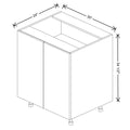 Fabuwood Illume Catalina Blanco Gloss 30" W X 34 1/2" H X 24" D Full Height Double Door Base Cabinet