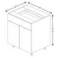 Fabuwood Illume Catalina Black 30" W X 34 1/2" H X 24" D Double Door Base Cabinet
