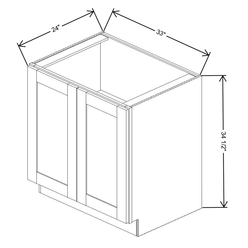 Fabuwood Allure Galaxy Indigo 33" W X 34 1/2" H X 24" D Full Height Double Door Base Cabinet