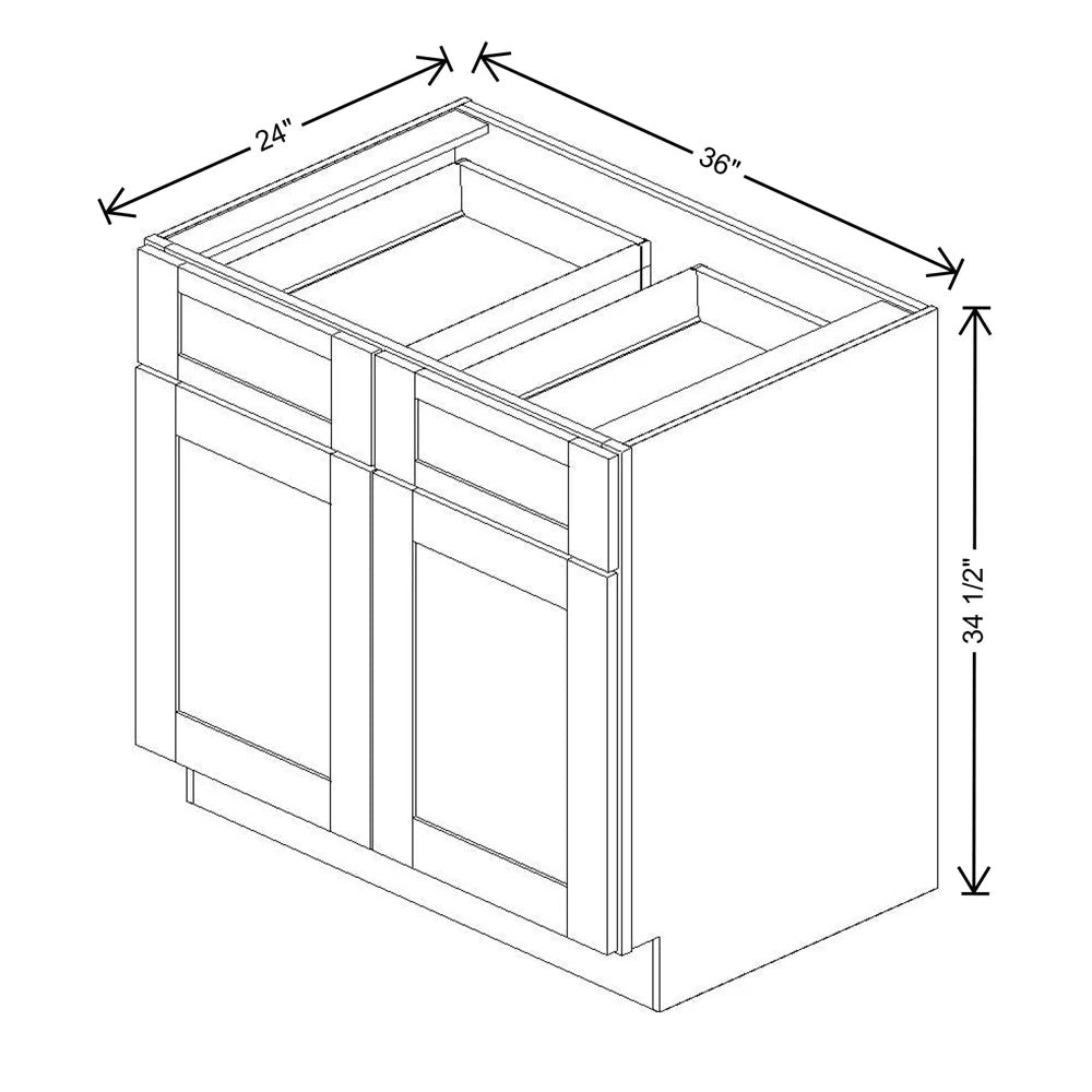 Fabuwood Allure Galaxy Indigo 36" W X 34 1/2" H X 24" D Double Door Base Cabinet
