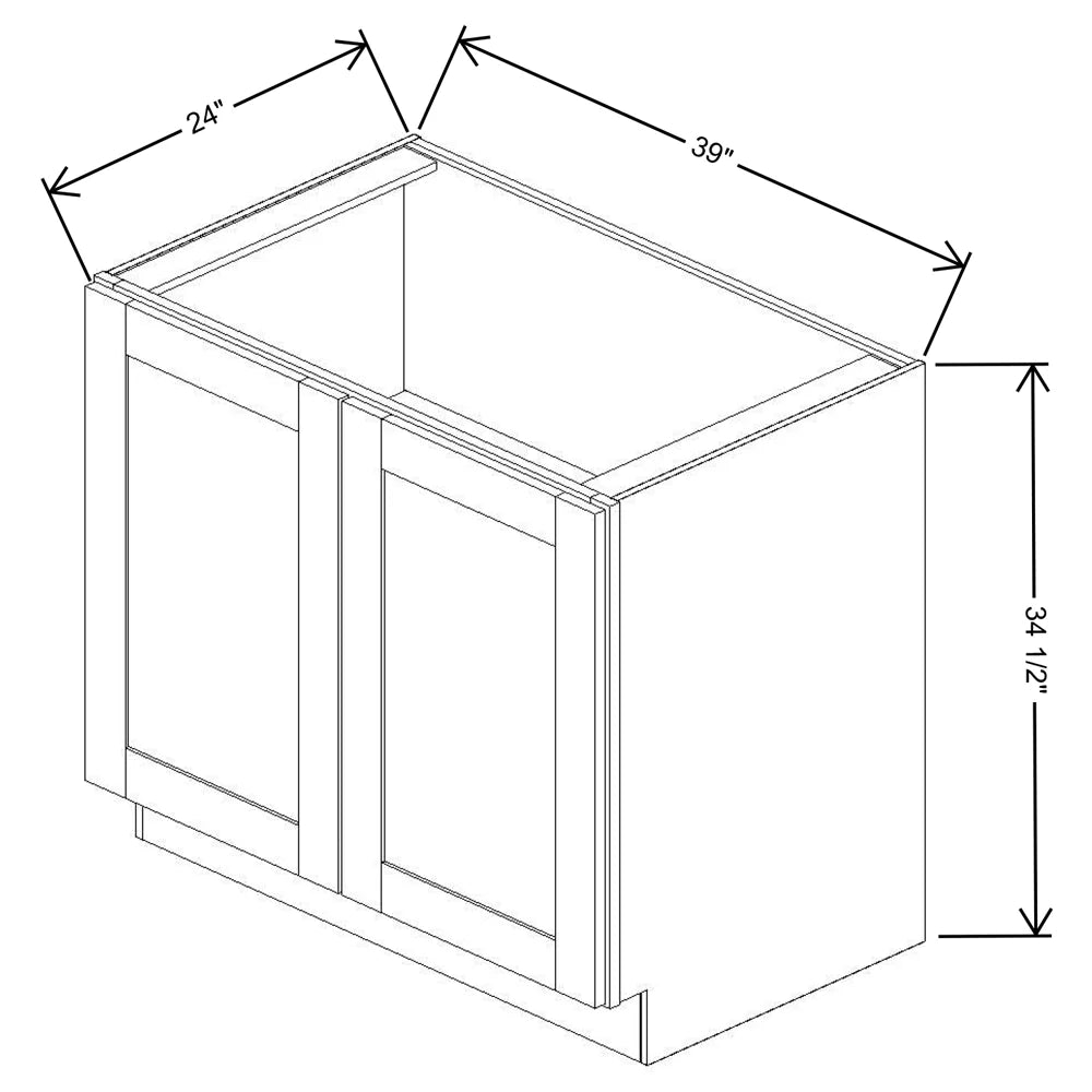 Fabuwood Allure Galaxy Indigo 39" W X 34 1/2" H X 24" D Full Height Double Door Base Cabinet