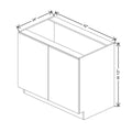 CNC Luxor Espresso 42" W Full Height Double Door Base Cabinet W/ 2 Pullout Shelf