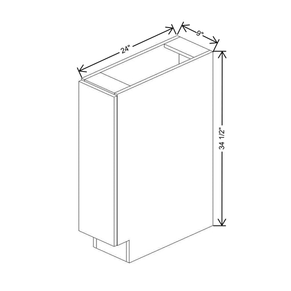 CNC Classic Broadway Coastal 09" W Full Height Single Door Base Cabinet