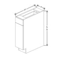 CNC Classic Milano Seaside 09" W X 32 1/2" H Single Door Base Cabinet
