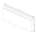 Fabuwood Value Premium Hallmark Frost 96" W X 5 1/2" H X 3/4" D Base Board Molding