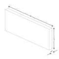 Fabuwood Illume Catalina Textil Plata 96" W X 4 1/2" H X 3/4" D Base Board Molding