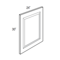 BDD24 - Assembled Dove White Shaker - Decorative End Panel - 24" X 30" X 3/4"