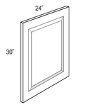 BDD24 - Assembled Dove White Shaker - Decorative End Panel - 24" X 30" X 3/4"