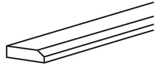 BEM8 - Assembled Ebony Shaker - Molding & Trim - EDGE MOLDINGS 2 1/4" X 3/4" X 96" - 2 1/4" X 3/4" X 96"