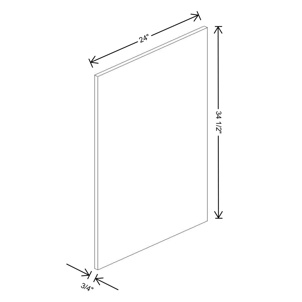 Fabuwood Illume Catalina Woodline 4 3/4" W X 34 1/2" H X 24 3/4" D Base End Panel