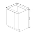 CNC Classic Broadway Graphite 36 To 39" W X 34 1/2" H Full Height Blind Base Cabinet