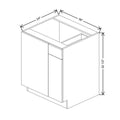CNC Classic Broadway Silver Birch 36 To 39" W X 32 1/2" H Blind Base Cabinet