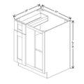 Fabuwood Allure Galaxy Natural Oak 36" To 39" W X 34 1/2" H X 24" D Blind Base Cabinet