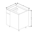 Fabuwood Illume Catalina Blanco 36" To 39" W X 34 1/2" H X 24" D Blind Base With Drawer Cabinet