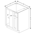 Fabuwood Allure Galaxy Mocha 36" To 39" W X 34 1/2" H X 24" D Blind Base Cabinet