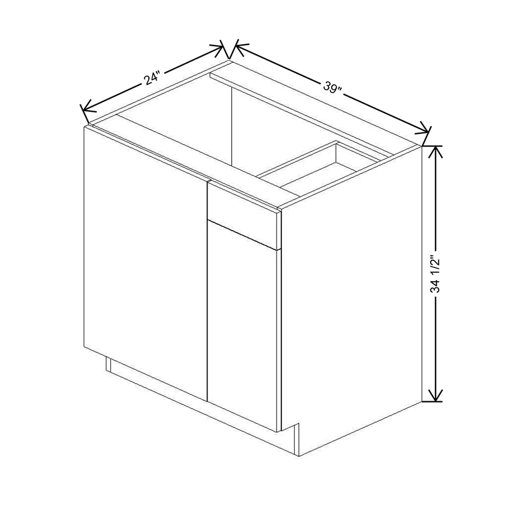 CNC Classic Milano Mirage 39 To 42" W X 34 1/2" H Blind Base Cabinet