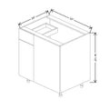 Fabuwood Illume Tuscany Muratti 4 39" To 42" W x 34 1/2" H x 24" D Blind Base With Drawer Cabinet