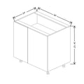 Fabuwood Illume Catalina Olmo 3 42" To 45" W x 34 1/2" H x 24" D Blind Base Cabinet
