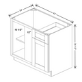 Fabuwood Allure Galaxy Mocha 42" To 45" W X 34 1/2" H X 24" D Blind Base Cabinet