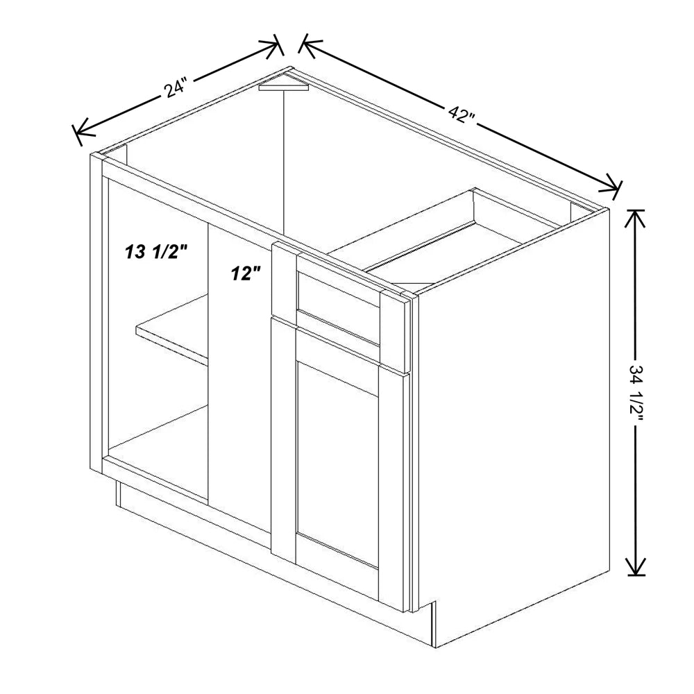 Fabuwood Quest Discovery Frost 42" To 45" W X 34 1/2" H X 24" D Blind Base Cabinet