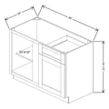Fabuwood Allure Galaxy Claystone 48" To 51" W X 34 1/2" H X 24" D Blind Base Cabinet