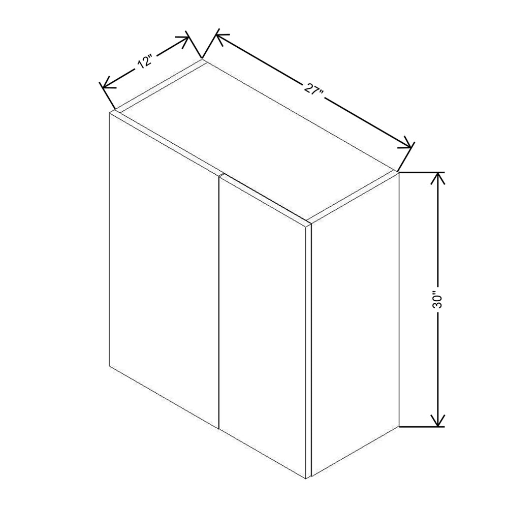CNC Classic Broadway Coastal 27 To 30" W X 30" H Single Door Blind Wall Cabinet