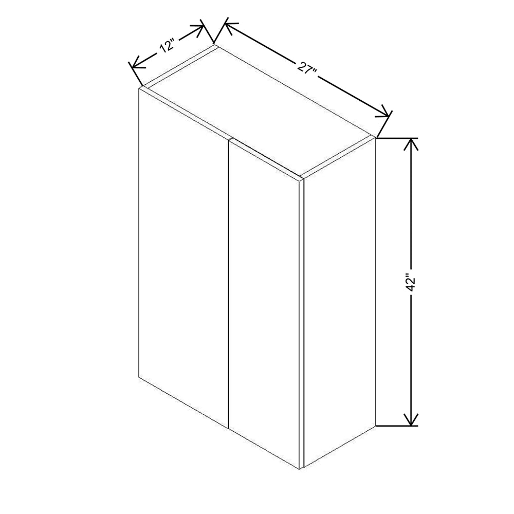 CNC Classic Broadway Beach 27 To 30" W X 42" H Single Door Blind Wall Cabinet