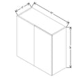 CNC Classic Milano Pine 30 To 33" W X 30" H Single Door Blind Wall Cabinet