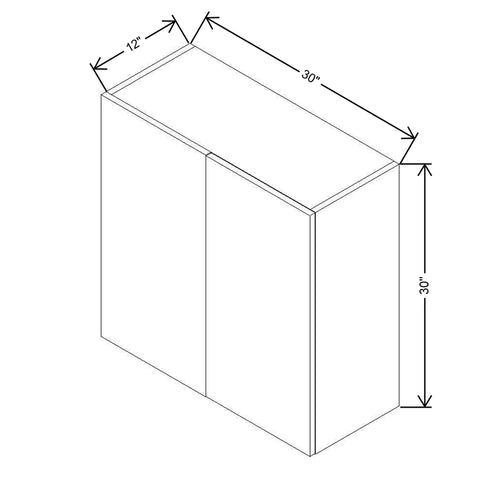 CNC Classic Broadway Coastal 30 To 33" W X 30" H Single Door Blind Wall Cabinet