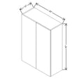 CNC Luxor Espresso 30 To 33" W X 42" H Blind Wall Cabinet