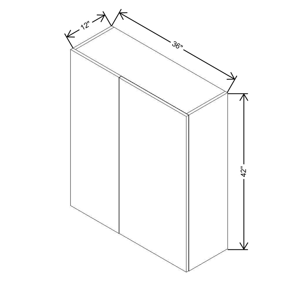 CNC Classic Broadway Cotton 36 To 39" W X 42" H Double Door Blind Wall Cabinet