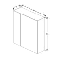 CNC Bedford Country Oak Honey 39 To 42" W X 42" H Double Door Blind Wall Cabinet
