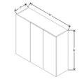 CNC Luxor Smoky Grey 42 To 45" W X 36" H Blind Wall Cabinet