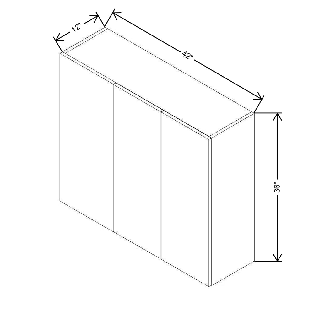 CNC Luxor White 42 To 45" W X 36" H Blind Wall Cabinet