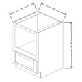 Fabuwood Allure Luna Natural Oak 24" W X 34 1/2" H X 24" D Base Microwave Cabinet