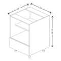 Fabuwood Illume Catalina Black Gloss 24" W X 34 1/2" H X 24" D Base Microwave Cabinet