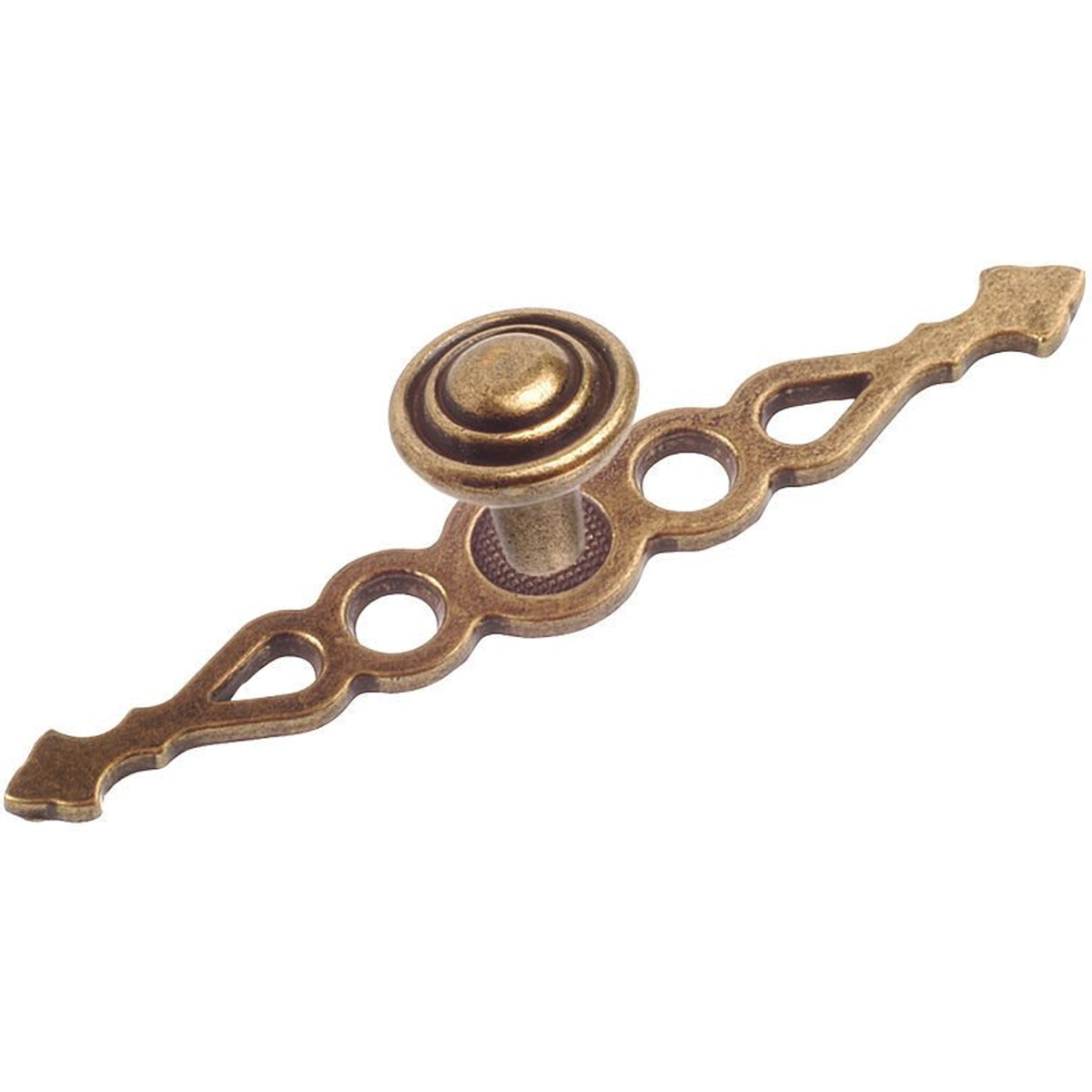 Richelieu 2360 traditional cabinet knob in burnished brass