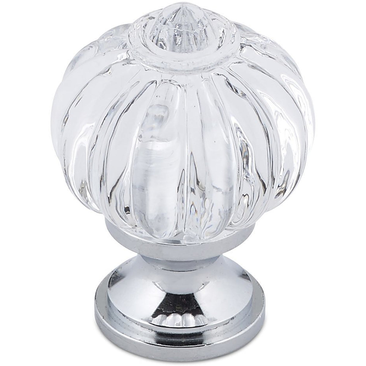 Richelieu 4035 eclectic cabinet knob in clear / chrome