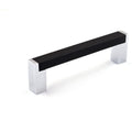 Richelieu 801 modern cabinet pull in matte black / chrome