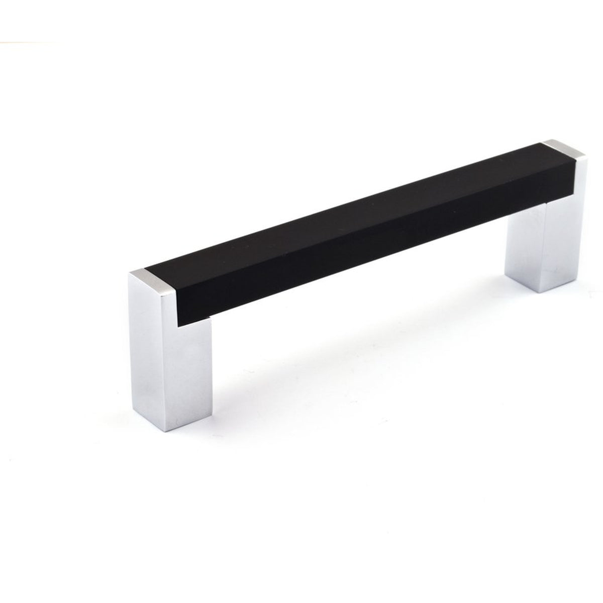 Richelieu 801 modern cabinet pull in matte black / chrome