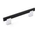 Richelieu 905 modern cabinet pull in matte black / chrome