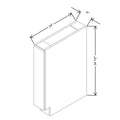 CNC Concord Fashion White 06" W X 34 1/2" H Base Spice Cabinet