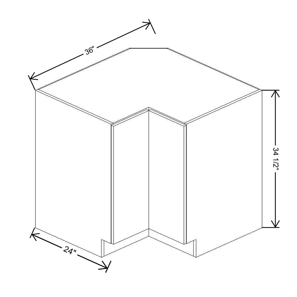 CNC Classic Milano Sunset 36" W Easy Reach Corner Base Cabinet with 4" Space