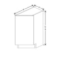 CNC Classic Broadway Coastal 24" W X 12" H Angle Base End Cabinet