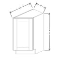 Fabuwood Allure Galaxy Seaside Pine 12" W X 34 1/2" H X 24" D Base Transitional Cabinet