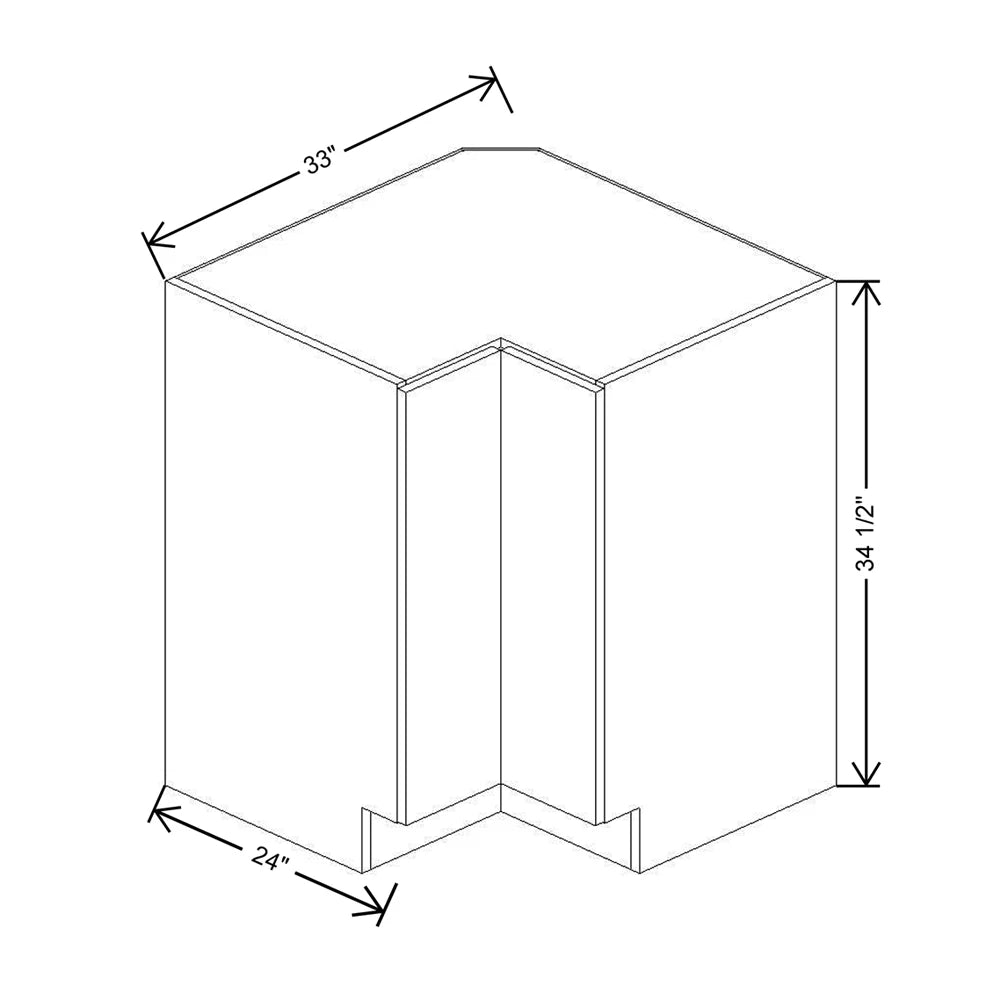 CNC Classic Broadway Cotton 33" W Carousel Corner Base Cabinet