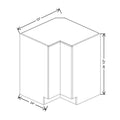 CNC Classic Broadway Chestnut 33" W Carousel Corner Base Cabinet