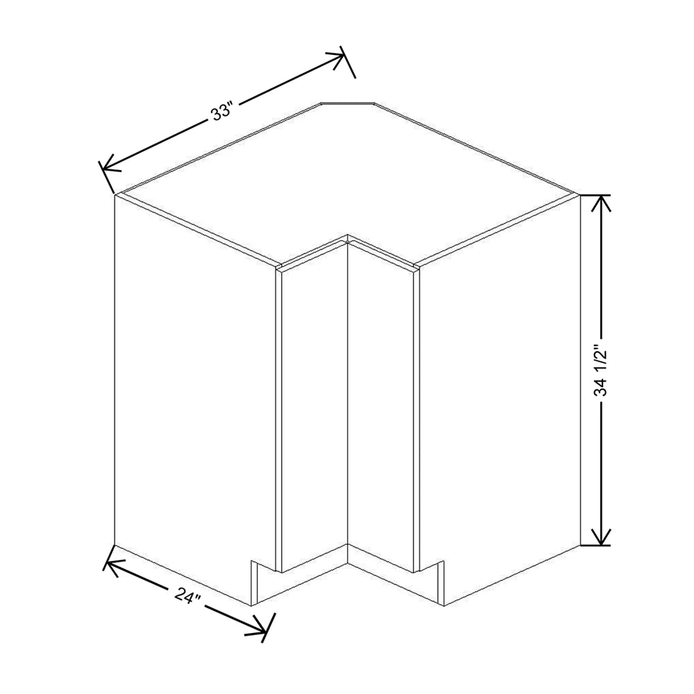 CNC Luxor Espresso 33" W Carousel Corner Base Cabinet