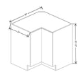 CNC Luxor White 36" W Lazy Susan Corner Base Cabinet